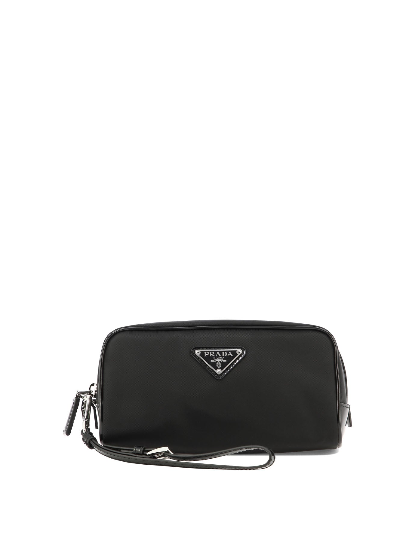 Prada Re-Nylon and brushed leather pouch