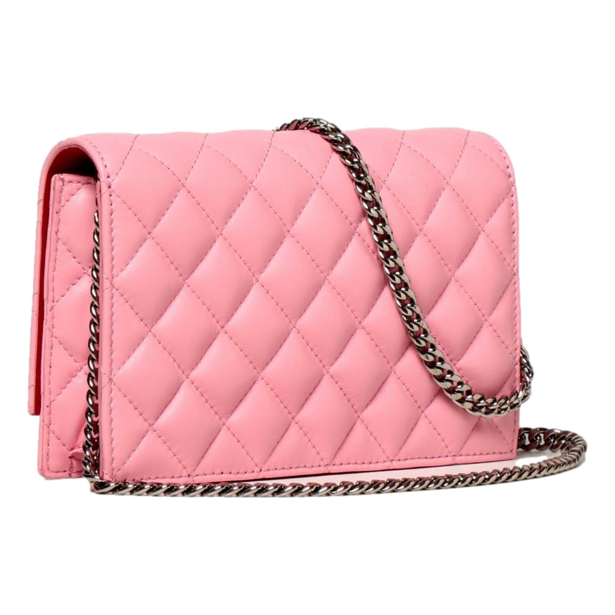 Alexander McQueen Pink Quilted Leather Skull Shoulder Bag 647288