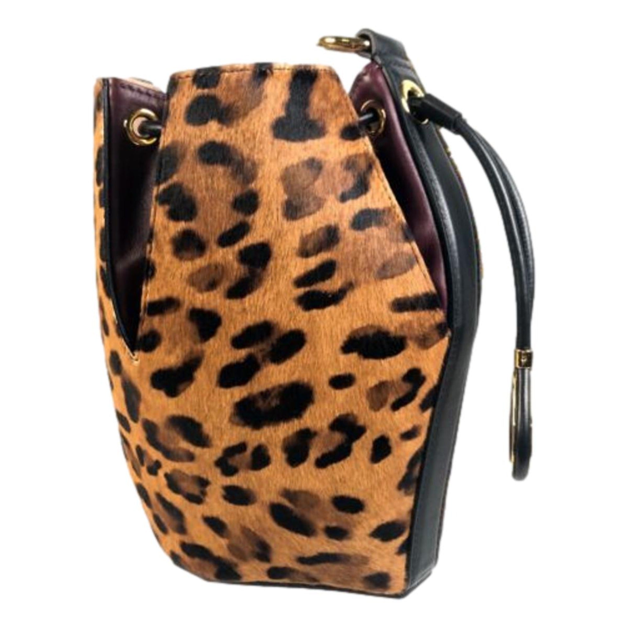 Alexander McQueen The Bucket Bag Cheetah Print Pony Hair