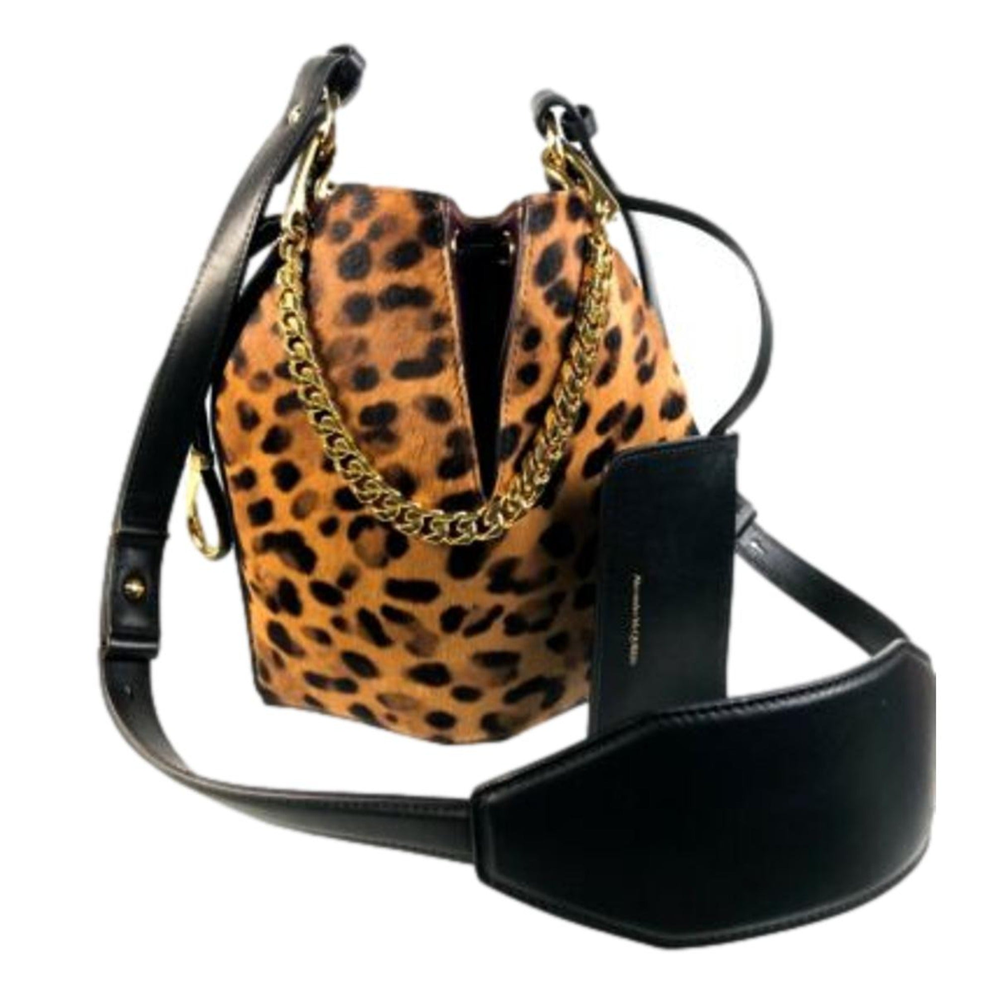 Alexander McQueen The Bucket Bag Cheetah Print Pony Hair