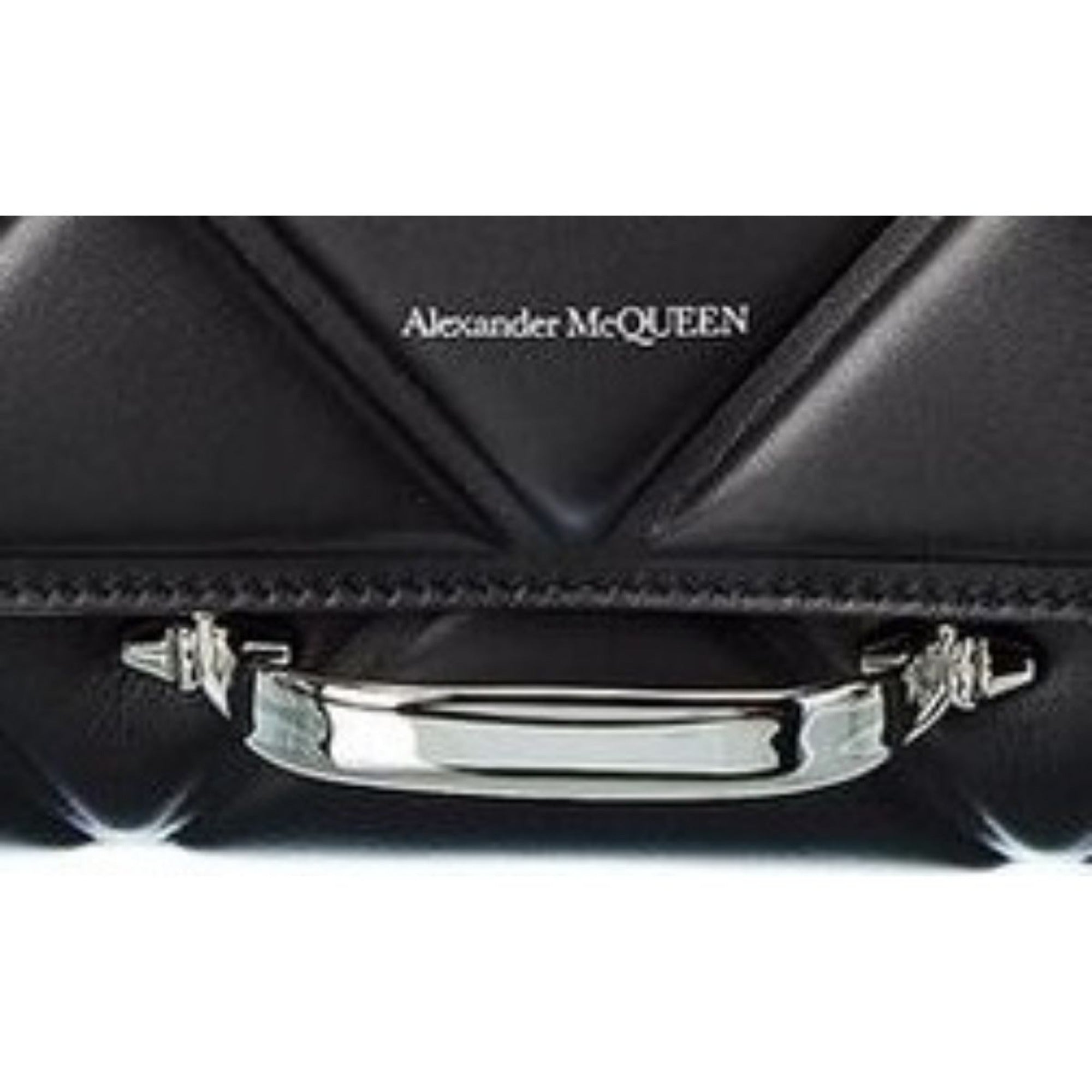 Alexander McQueen The Story Black Leather Quilted Shoulder Bag 631473