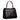 Alexander McQueen The Story Croc Print Leather Black Satchel