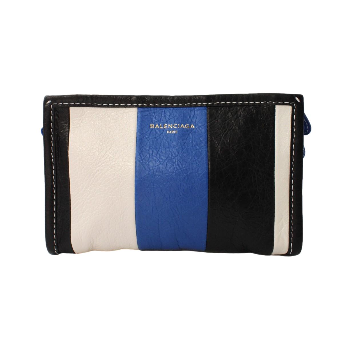 Balenciaga Bazar Multicolor Striped Leather Cross Body Bag