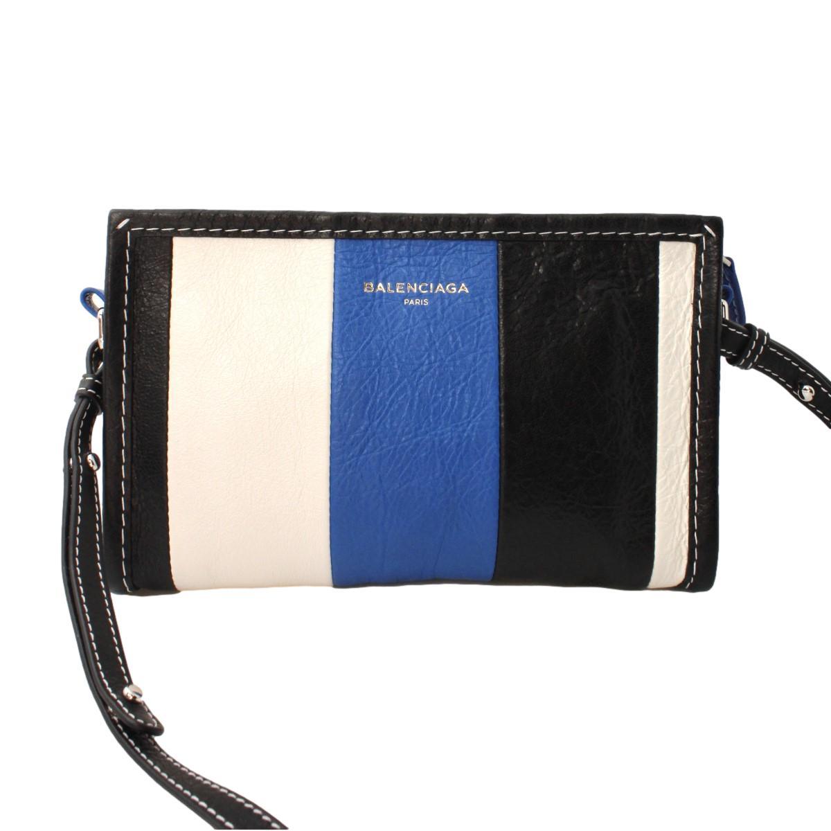 Balenciaga Bazar Multicolor Striped Leather Cross Body Bag