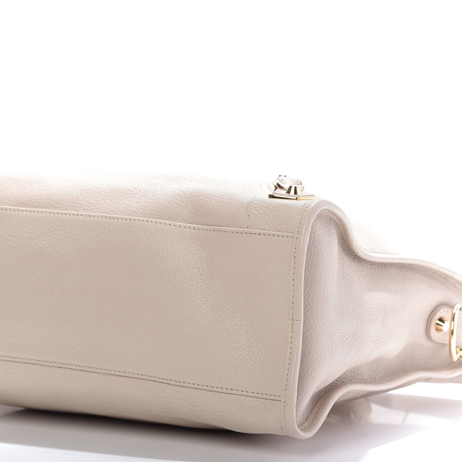 Balenciaga City Praline Beige Shiny Goat Leather Shoulder Bag 390154