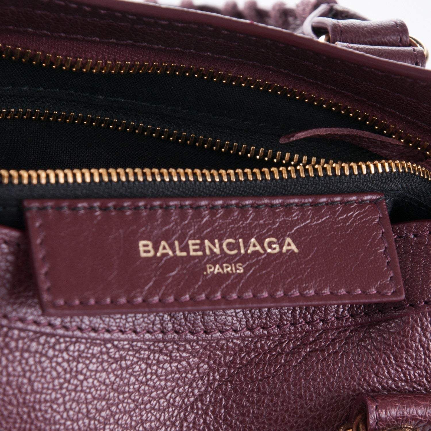 Balenciaga City Prune Purple Goat Leather Small Shoulder Bag 432831