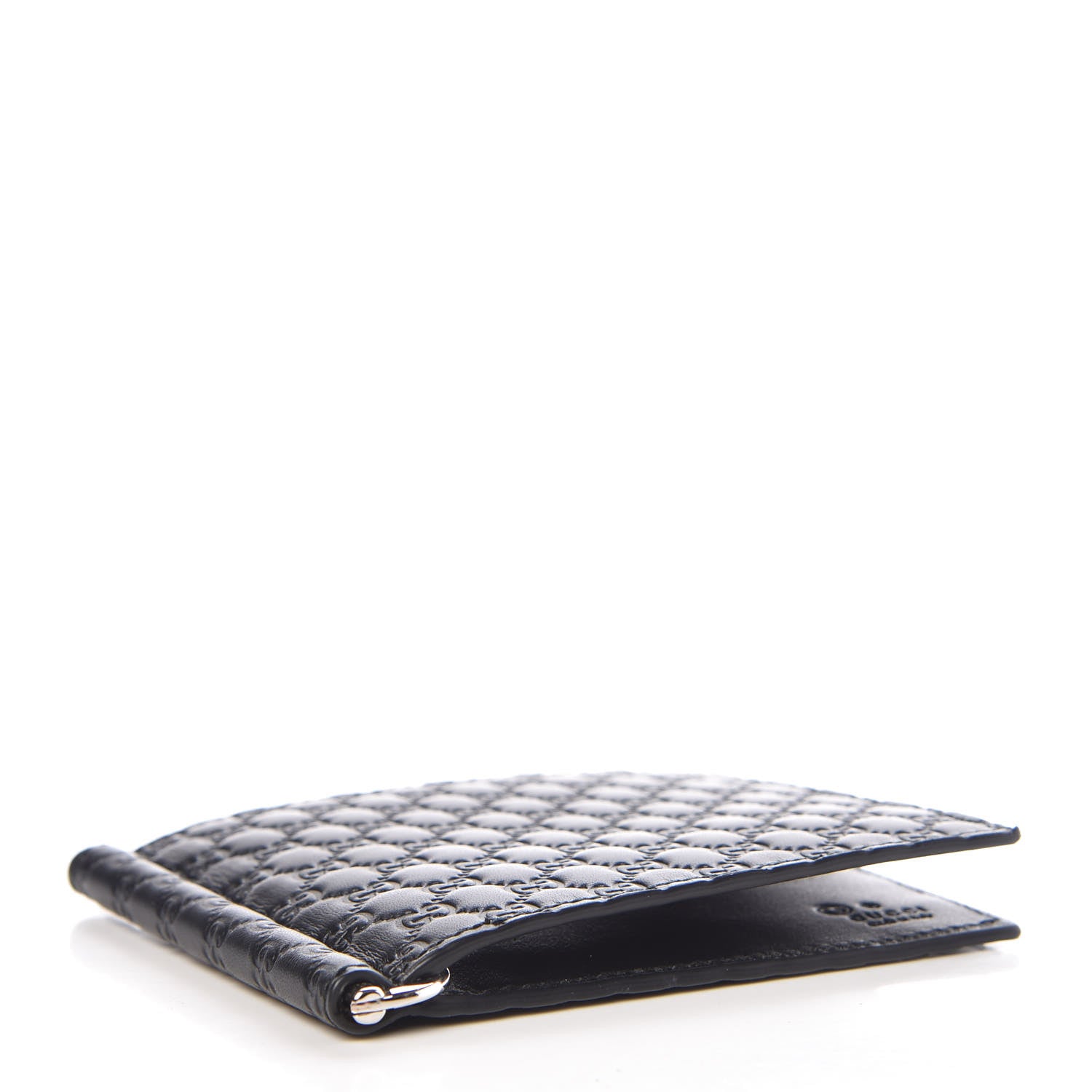 Gucci Unisex Microguccissima GG Black Money Clip Wallet