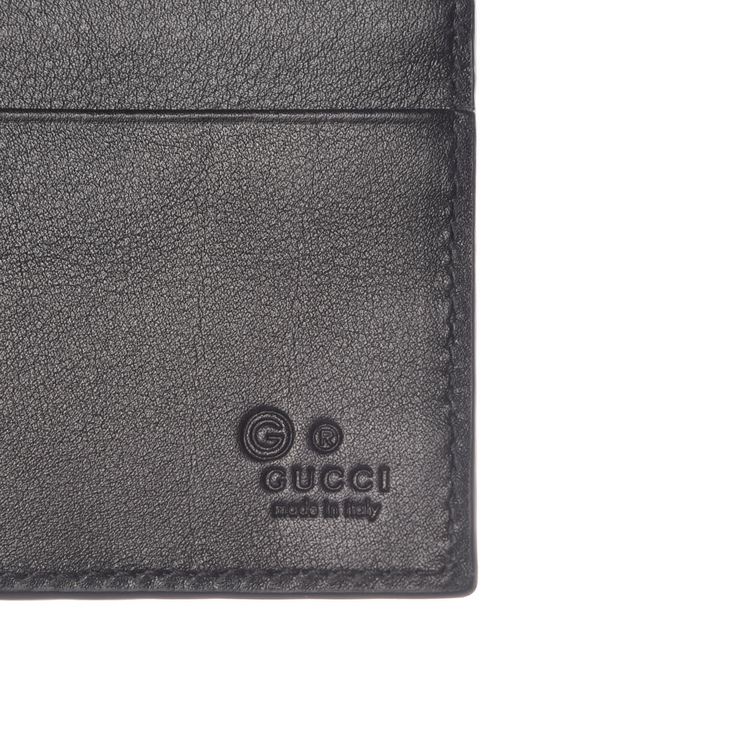 Gucci Unisex Microguccissima GG Black Money Clip Wallet