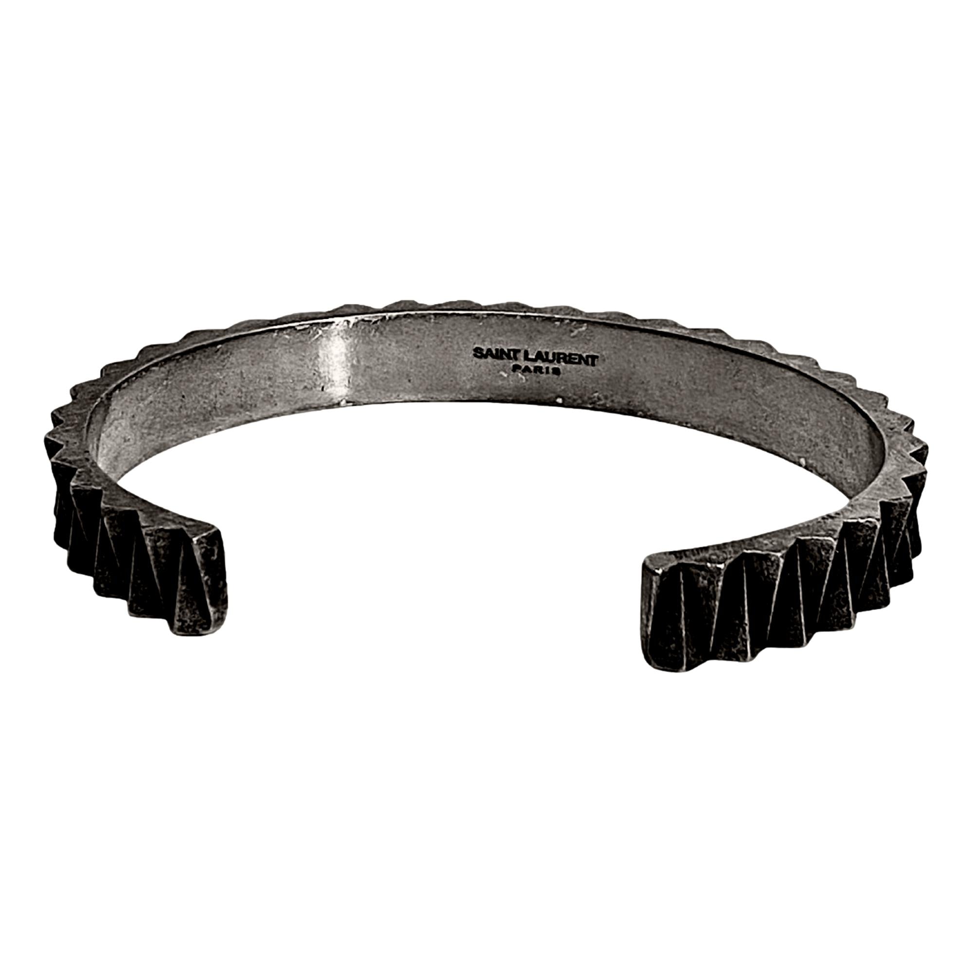 Saint Laurent Gear Dark Gunmetal Bracelet Medium