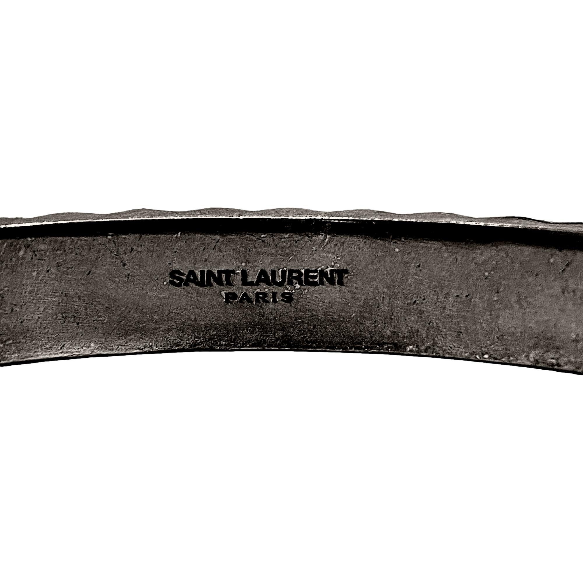 Saint Laurent Gear Dark Gunmetal Bracelet Medium