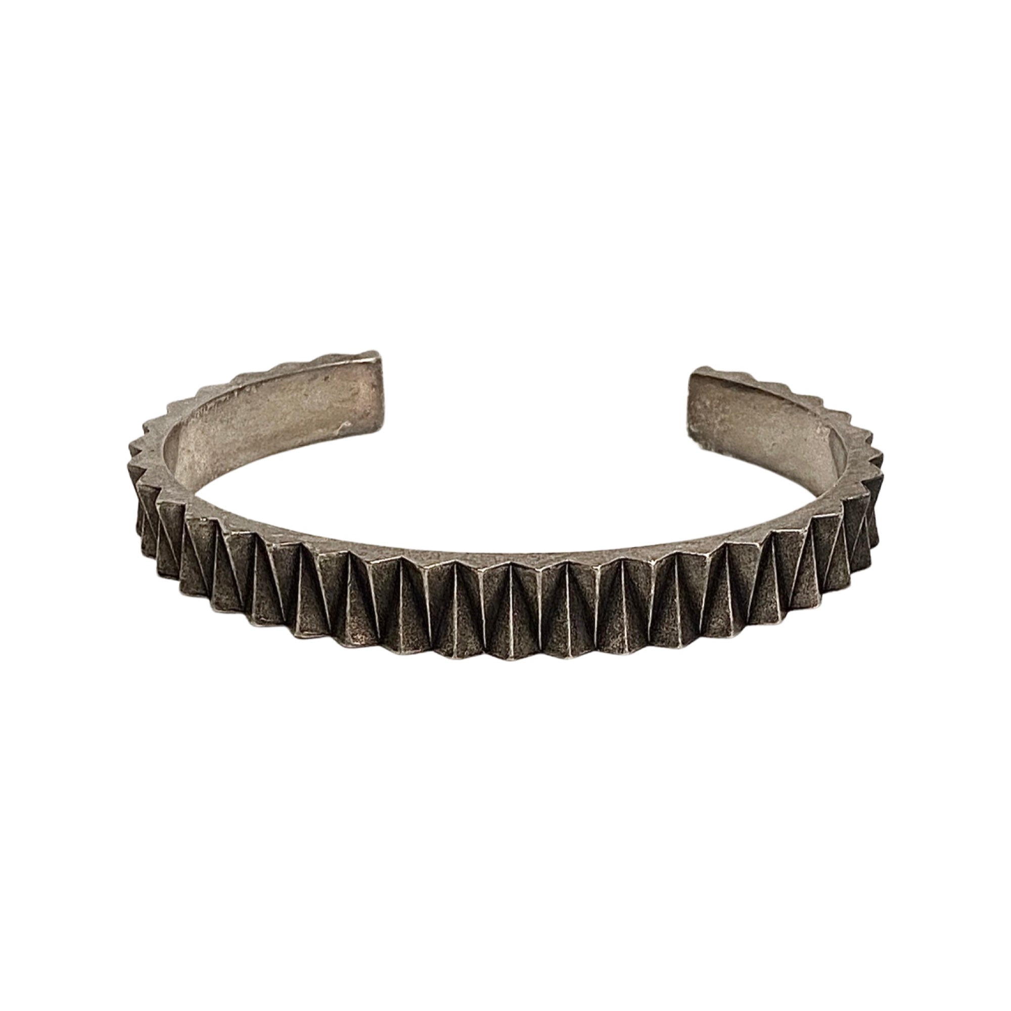 Saint Laurent Gear Silver Gunmetal Bracelet Large