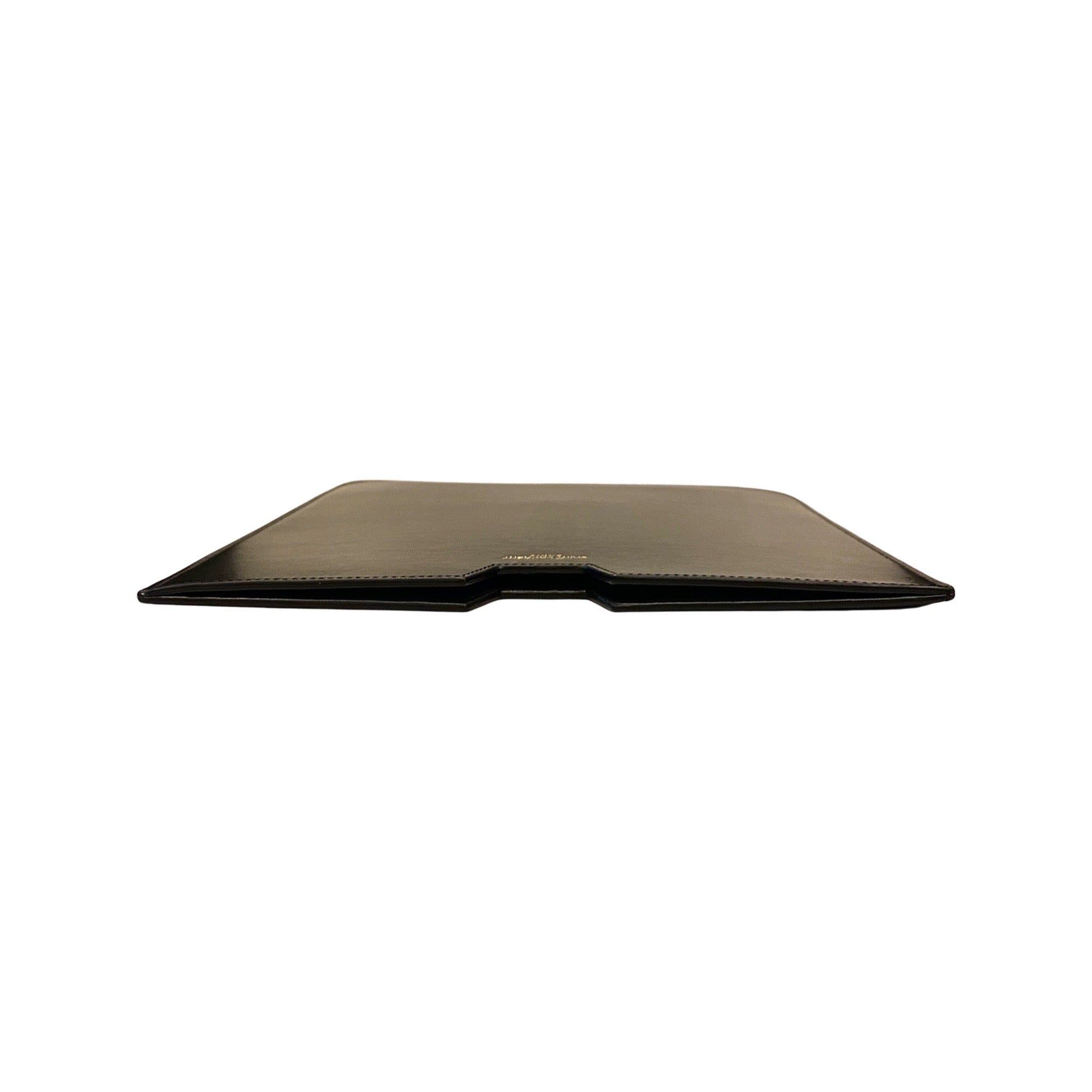 Saint Laurent Paris Logo Smooth Black Calfskin Leather iPad Sleeve 315898