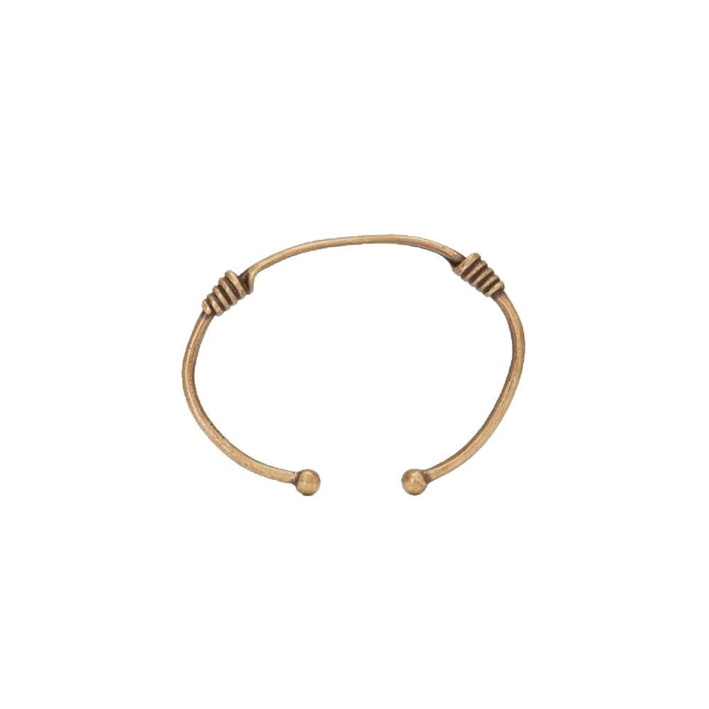 Saint Laurent Tribal Coiled Knot Torc Gold Bracelet Cuff 602931