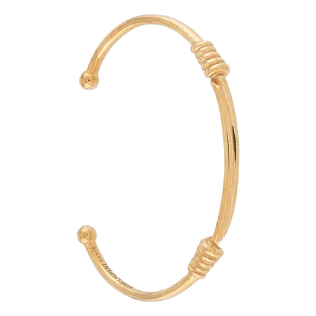 Saint Laurent Tribal Coiled Knot Torc Gold Bracelet Cuff 602931