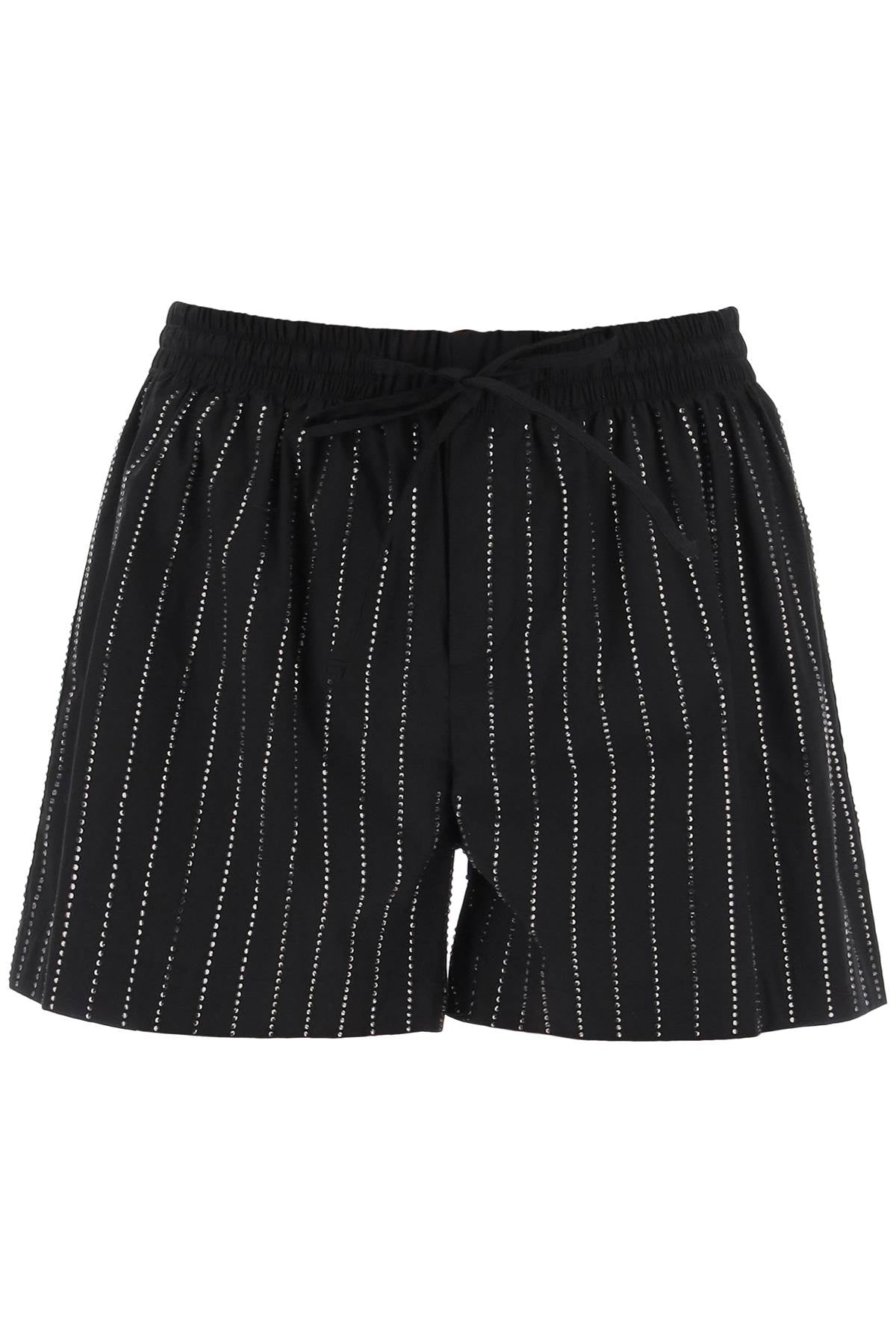 Giuseppe di morabito poplin shorts with rhinestones