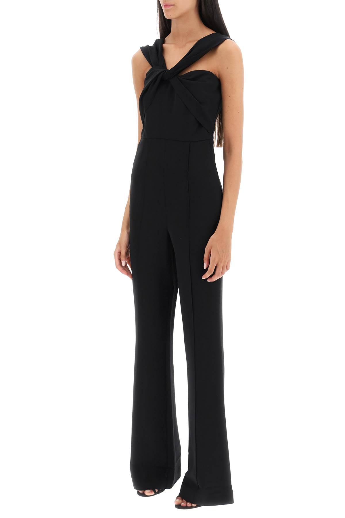 Roland mouret jumpsuit with twisted neckline