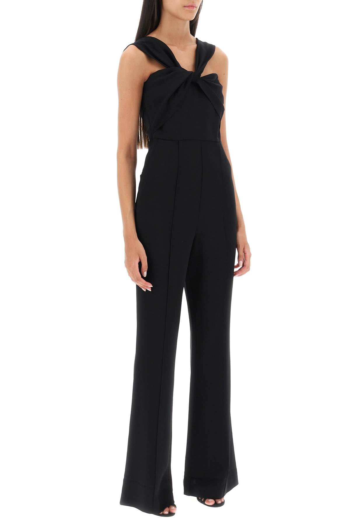 Roland mouret jumpsuit with twisted neckline