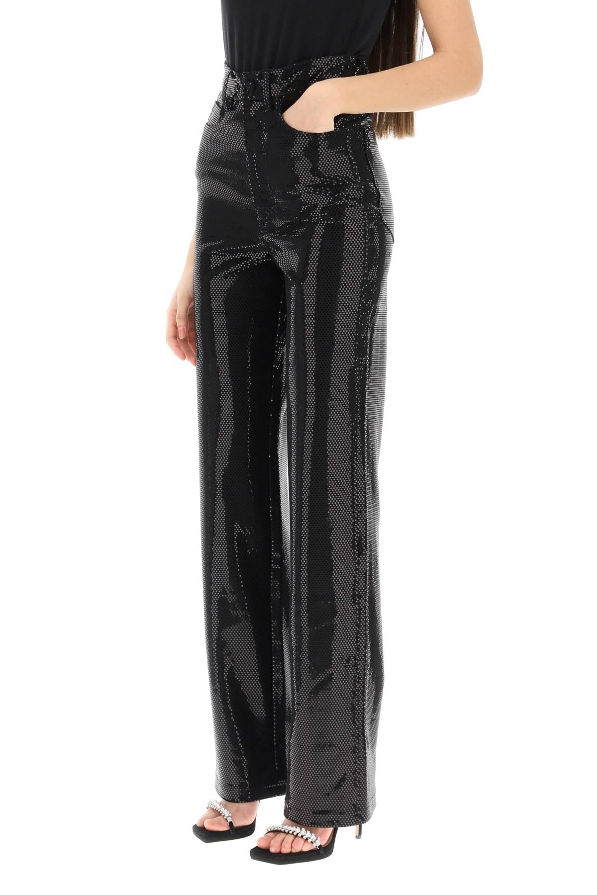 Rotate 'rotana' foil jersey pants