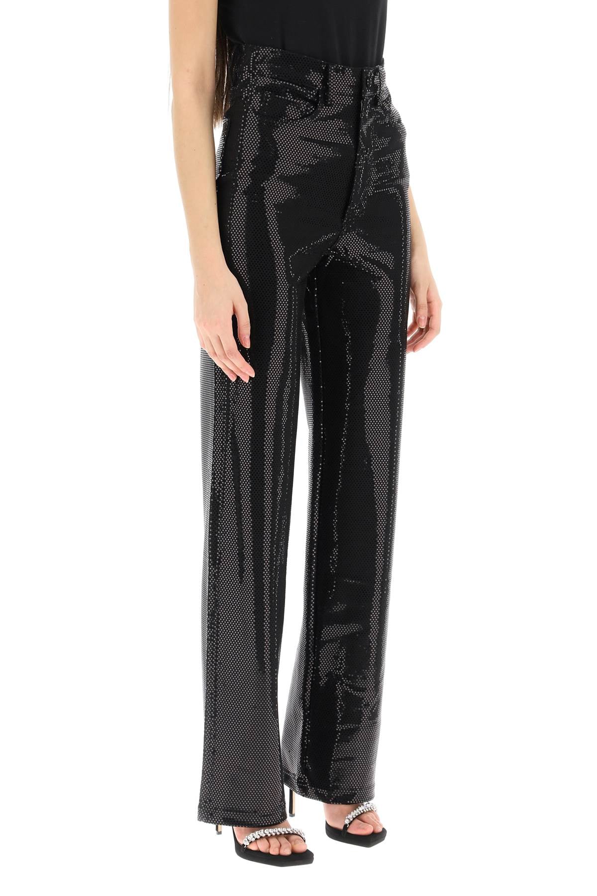 Rotate 'rotana' foil jersey pants