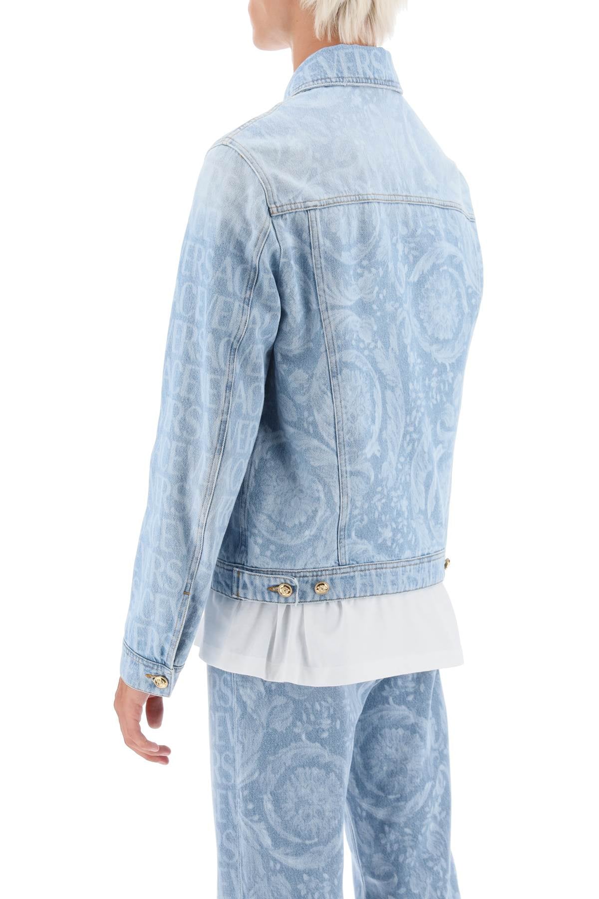 Versace versace allover denim jacket