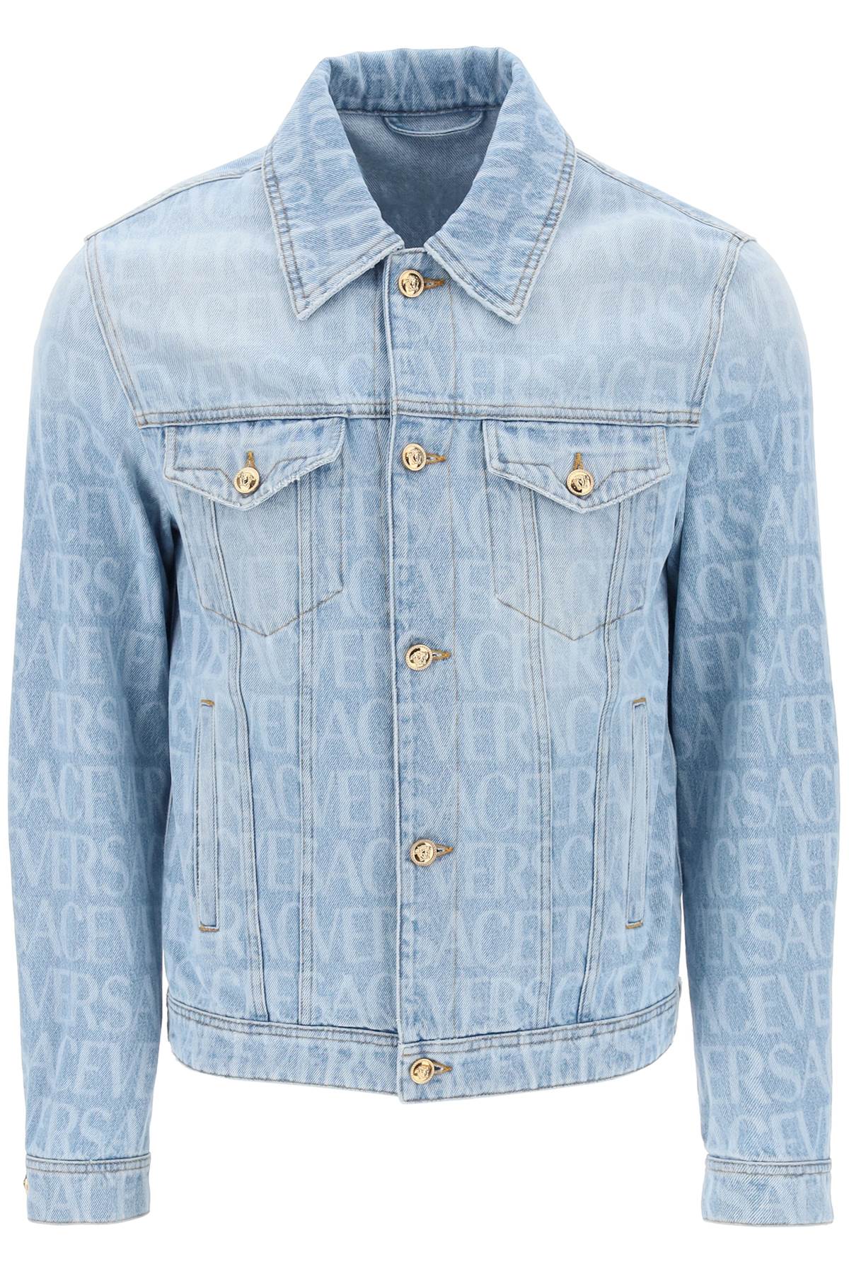 Versace versace allover denim jacket