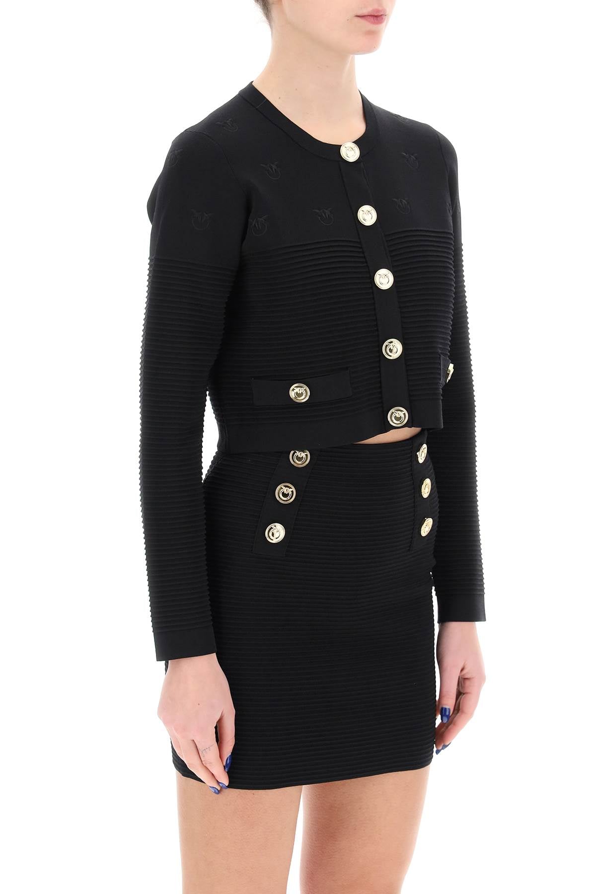 Pinko ciliegio cardigan with love birds detailing