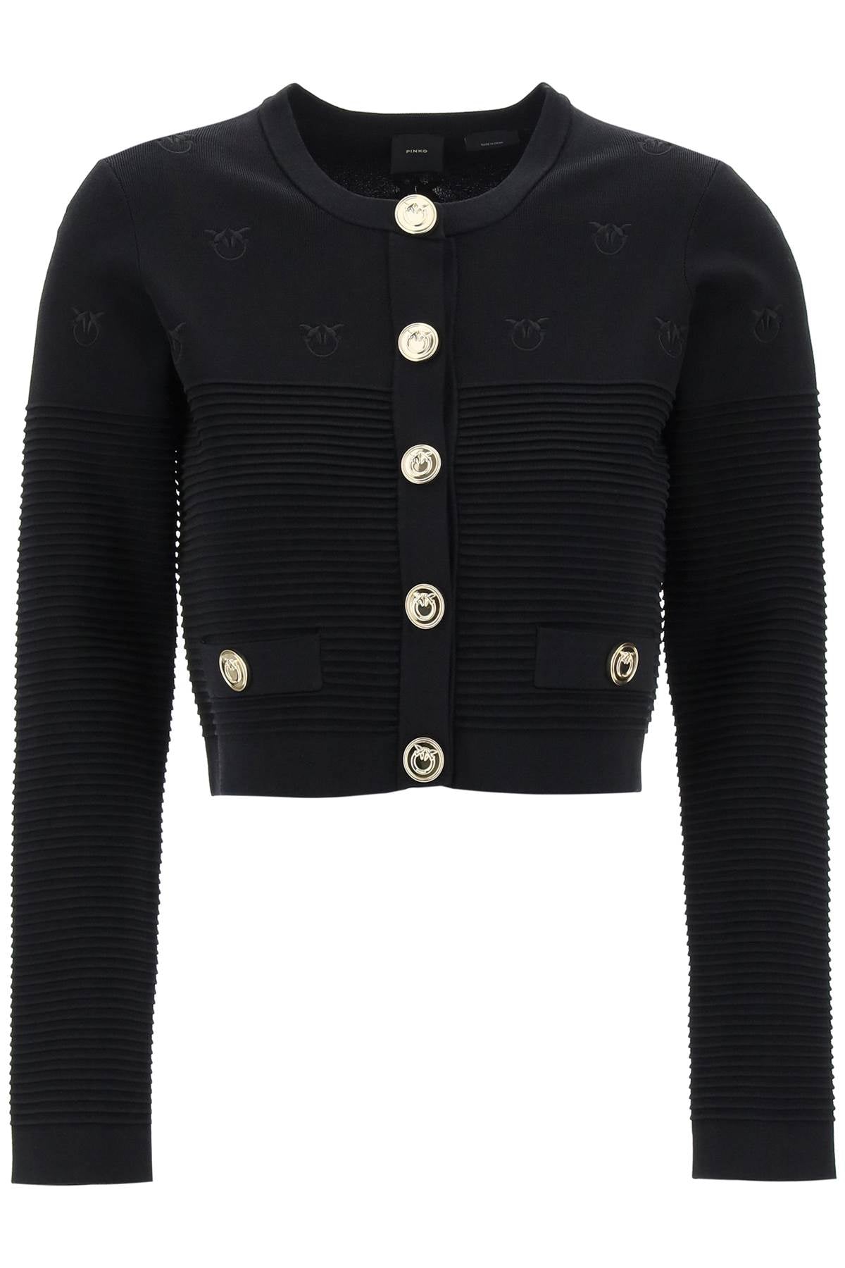 Pinko ciliegio cardigan with love birds detailing