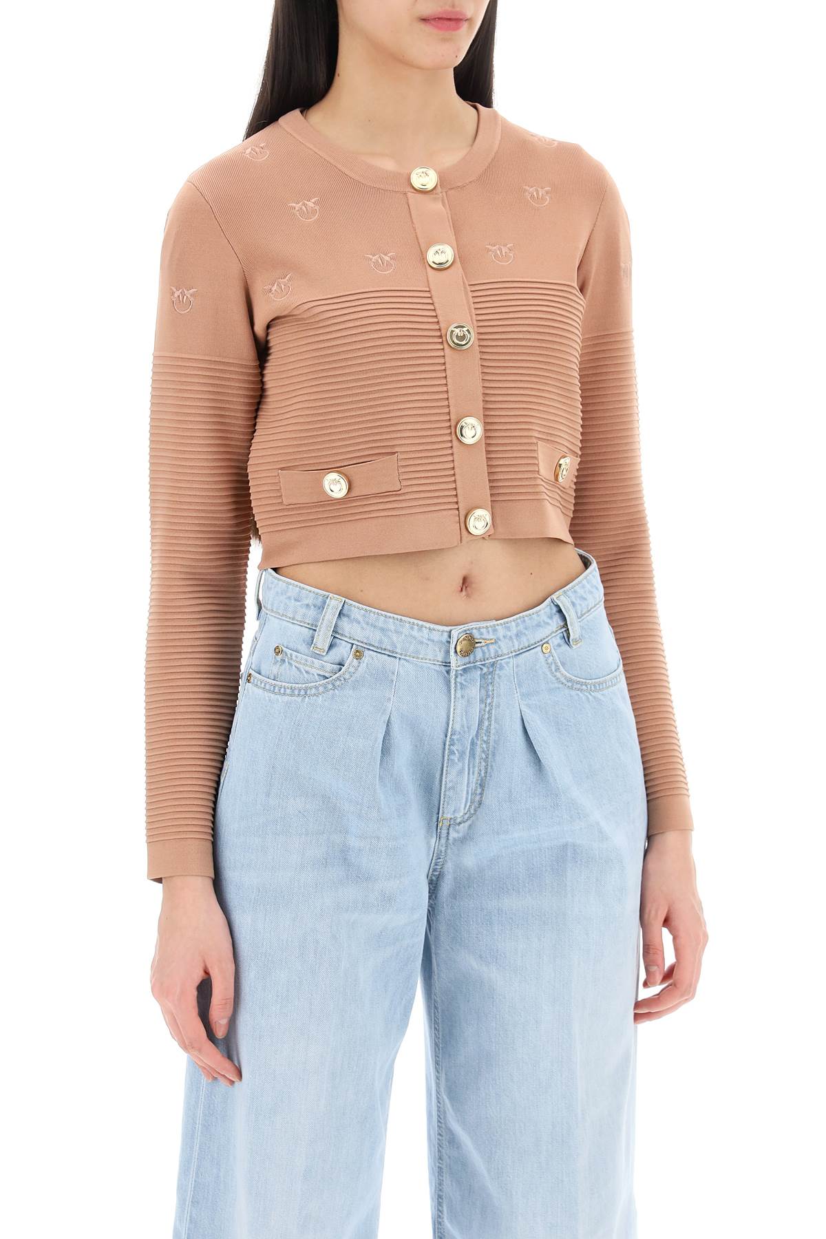 Pinko ciliegio cardigan with love birds detailing