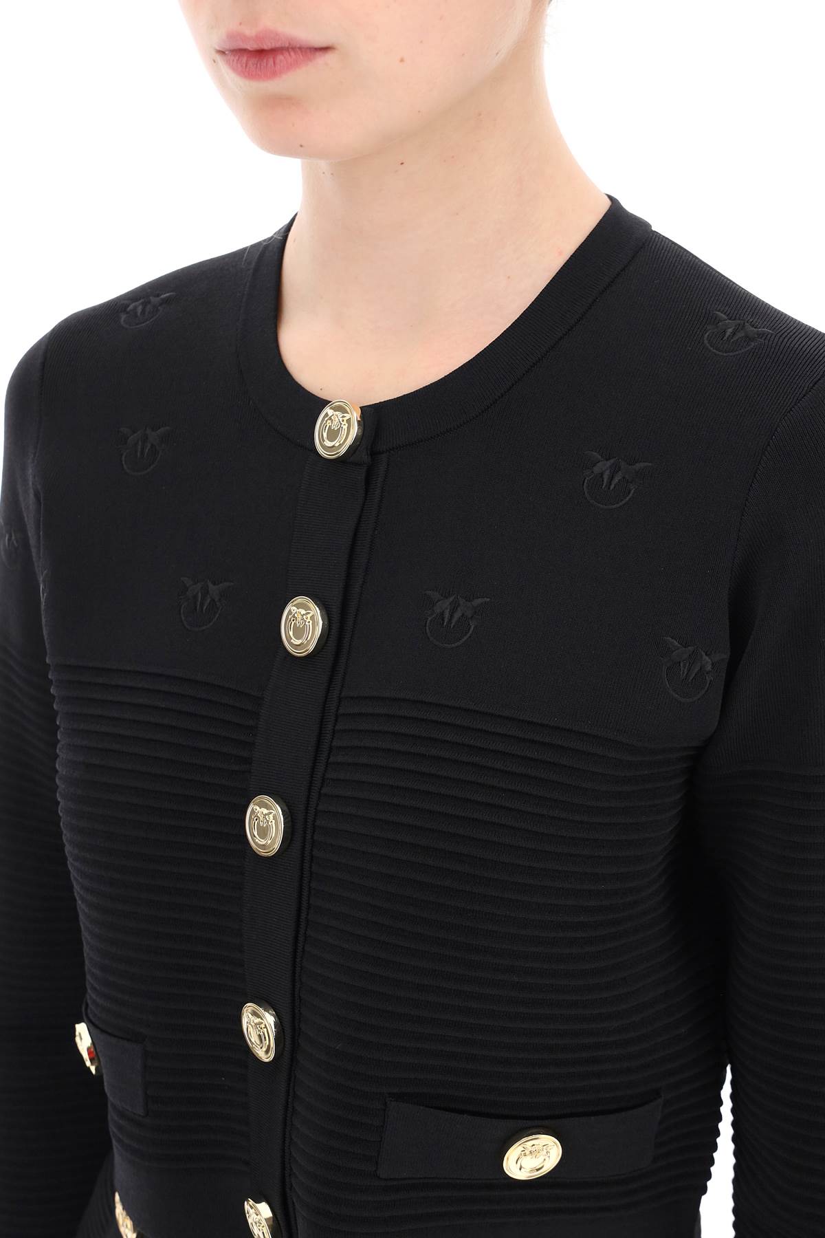 Pinko ciliegio cardigan with love birds detailing