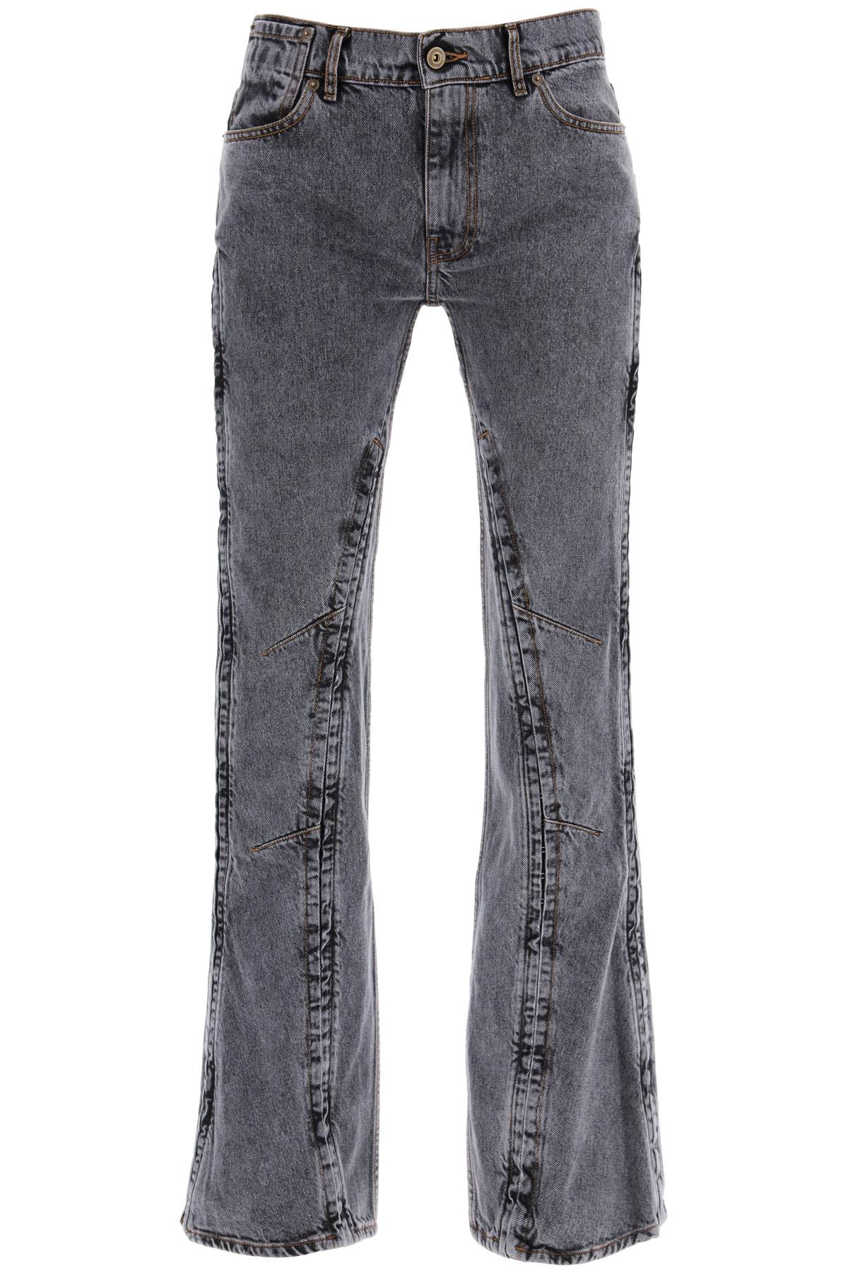 Y project hook-and-eye flared jeans