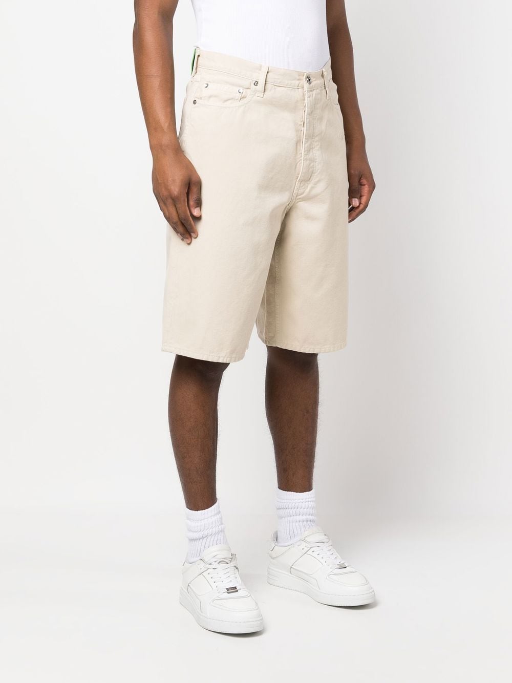 Off White Shorts Beige