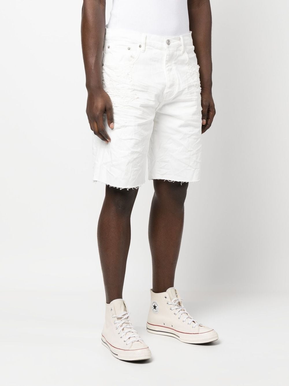 Purple Brand Shorts White