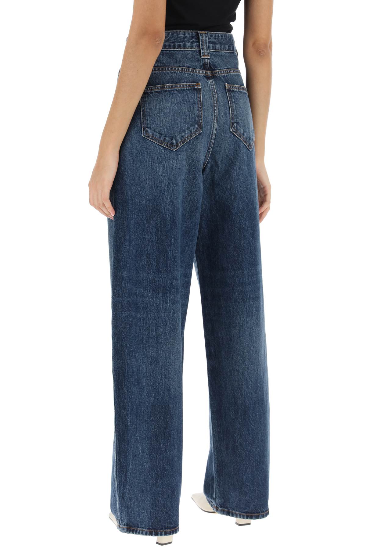 Khaite bacall wide leg jeans