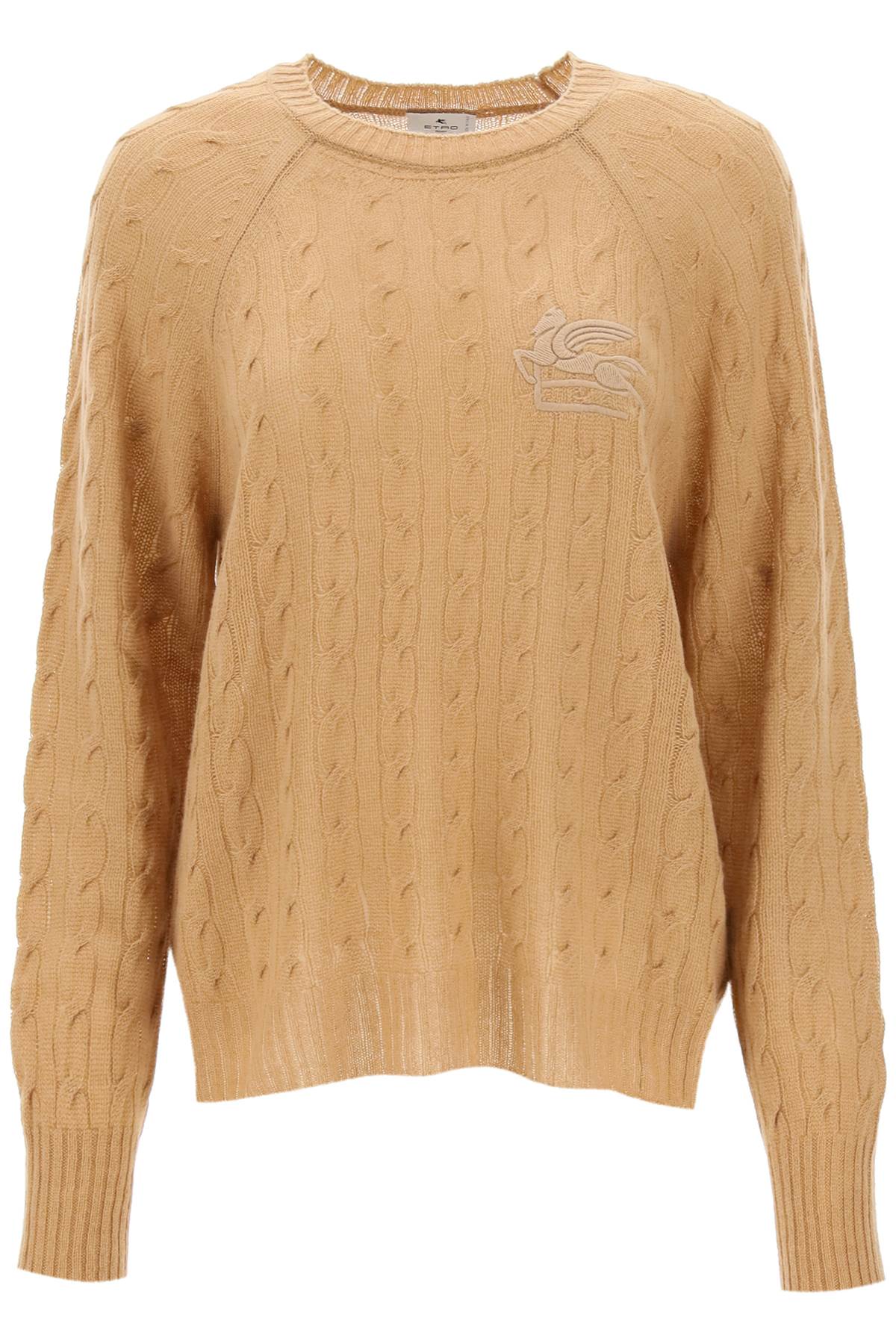 Etro cashmere sweater with pegasus embroidery