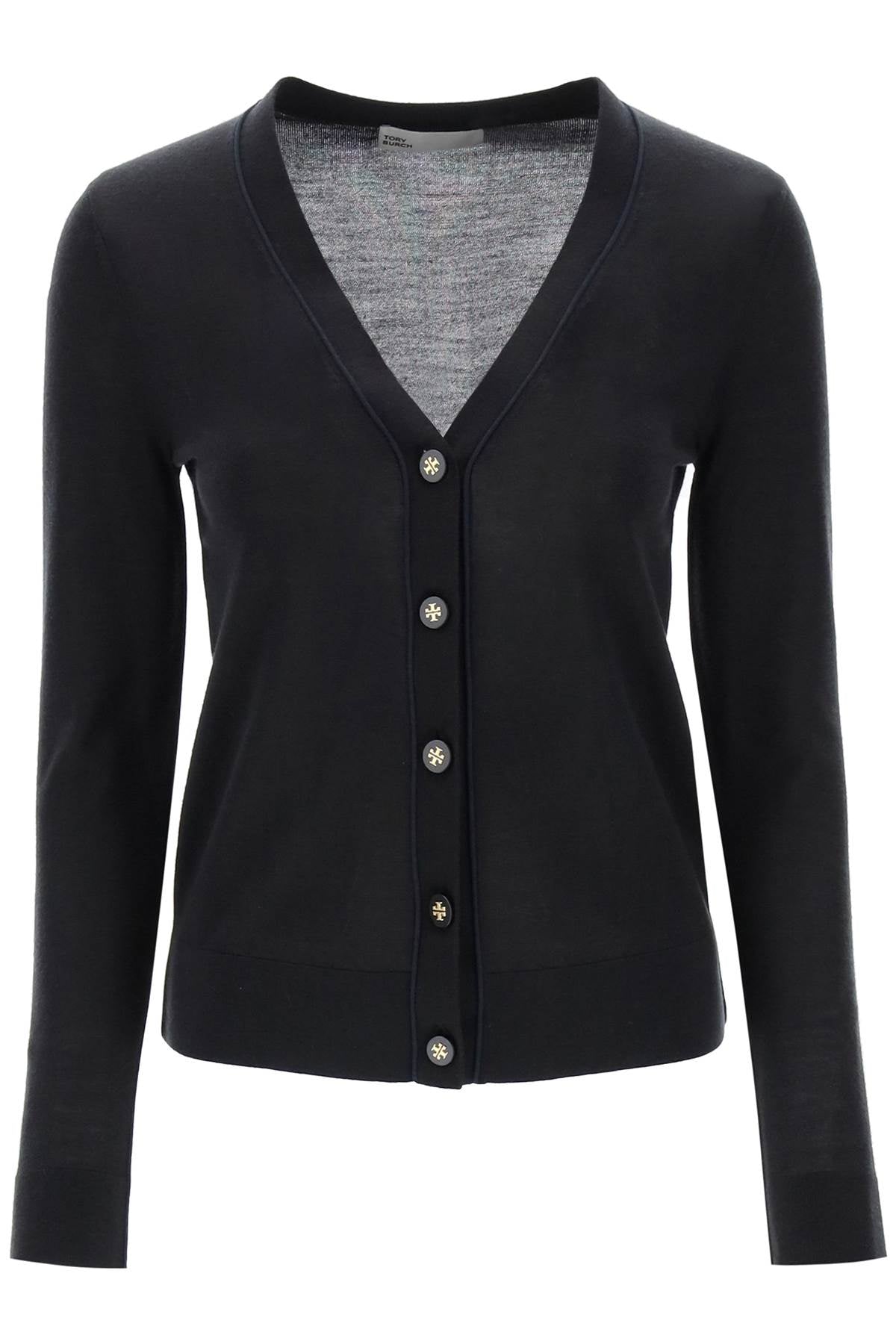 Tory burch 'simone' wool and silk cardigan