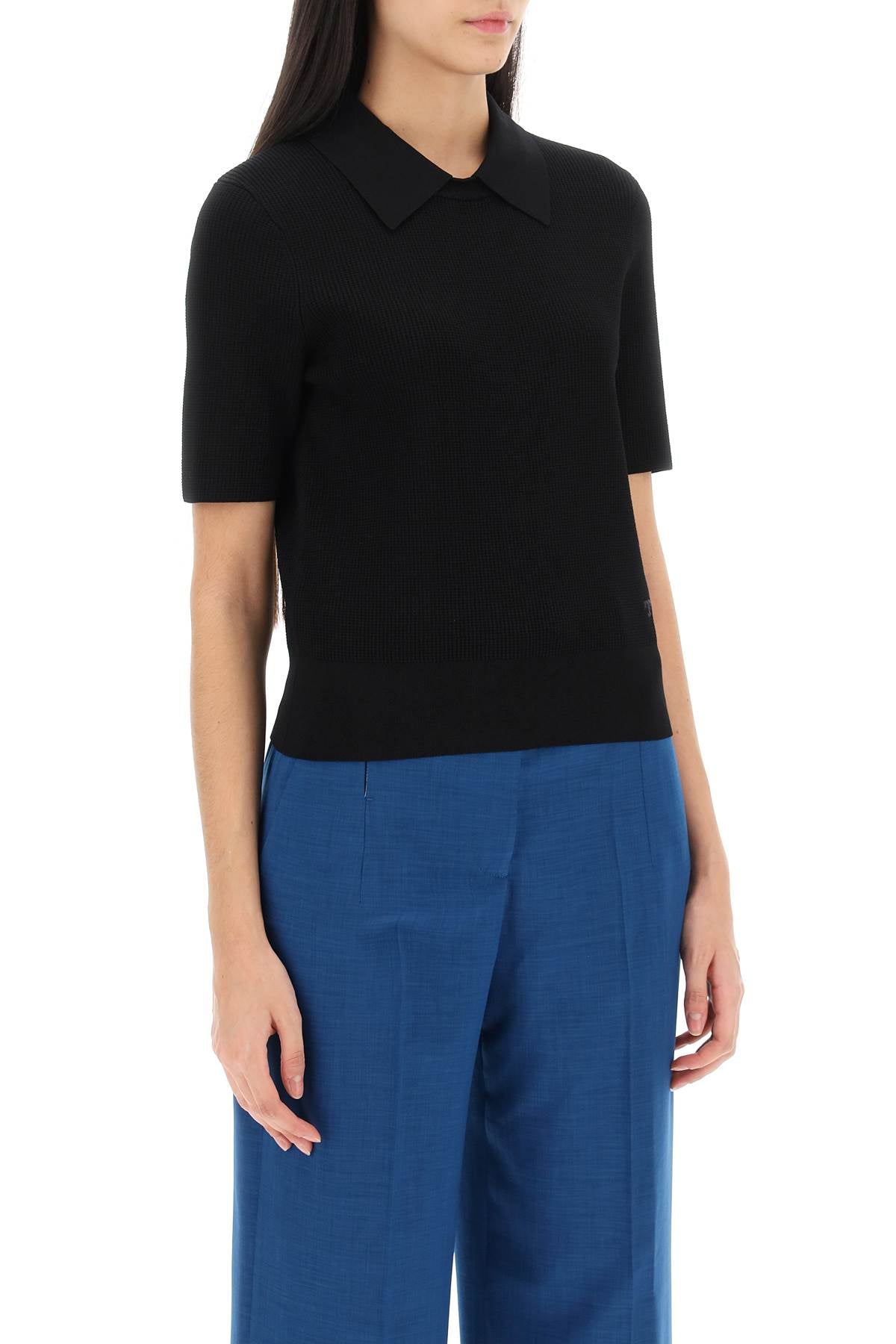 Tory burch knitted polo shirt