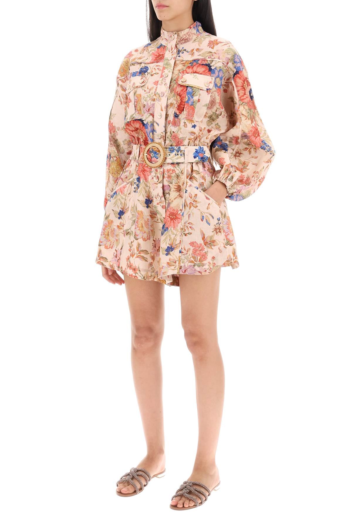 Zimmermann august linen playsuit