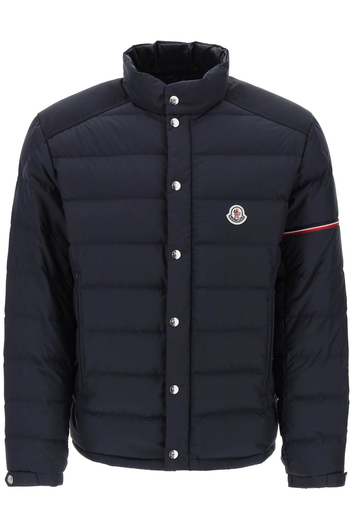 Moncler basic colombian down jacket with canvas inserts