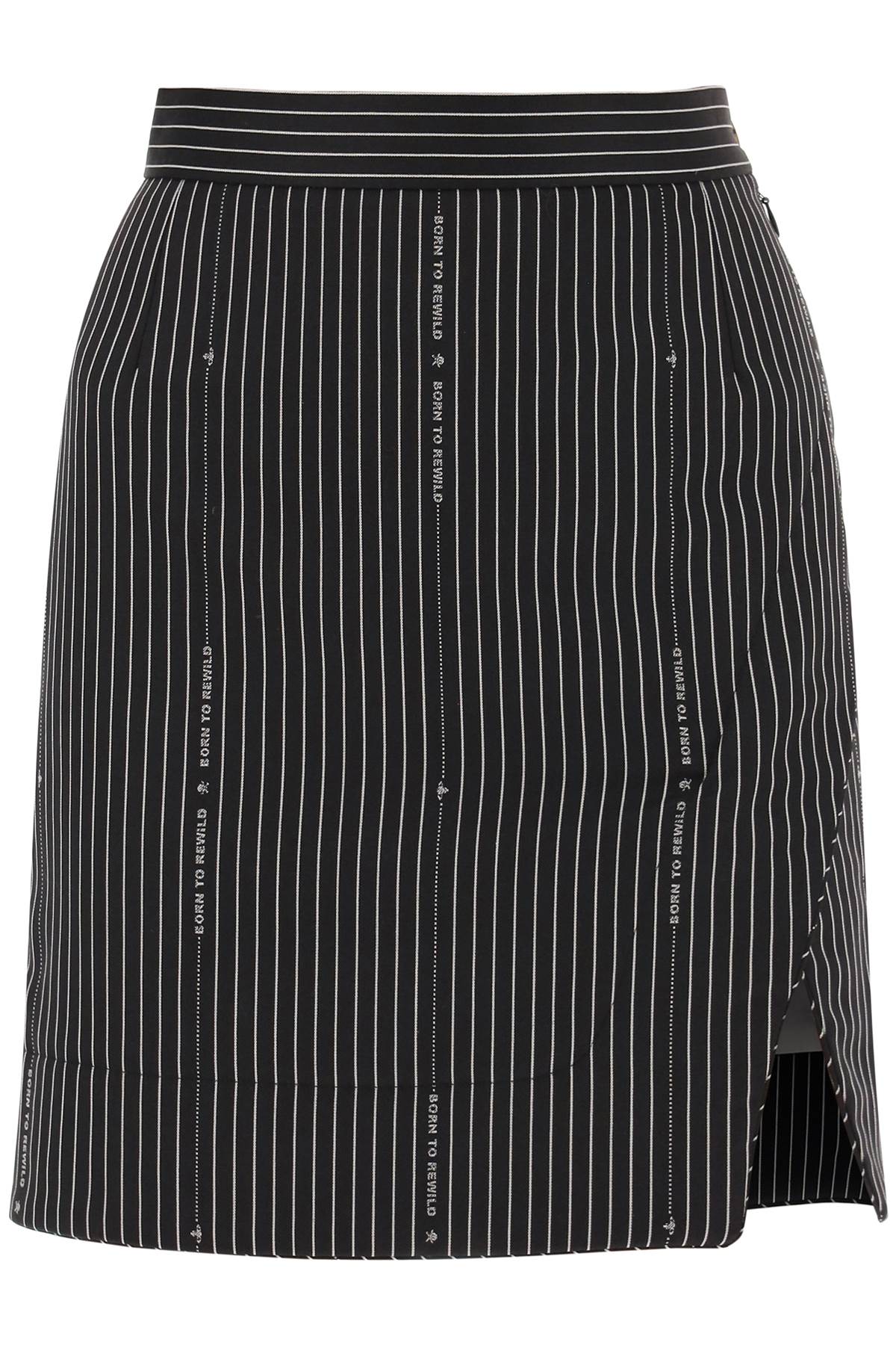 Vivienne westwood 'rita' wrap mini skirt with pinstriped motif