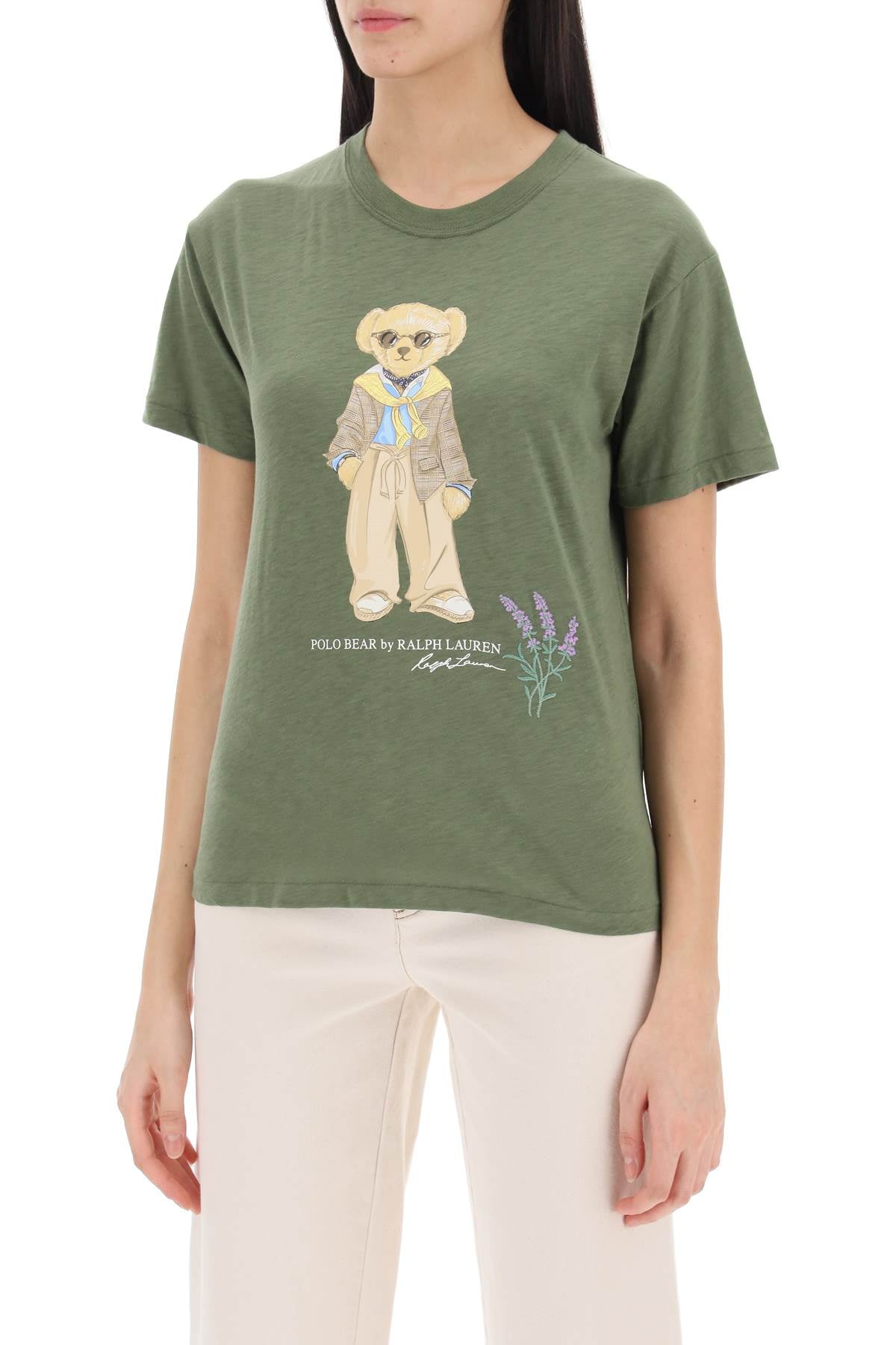 Polo ralph lauren slub cotton polo bear t-shirt