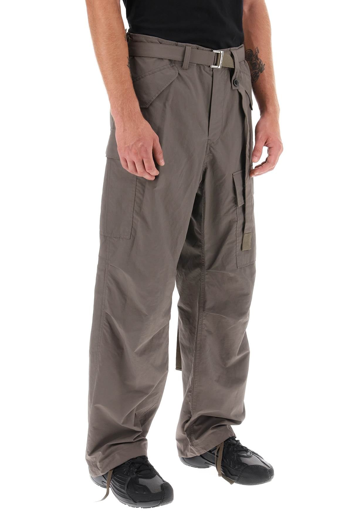 Sacai cargo pants in taffeta