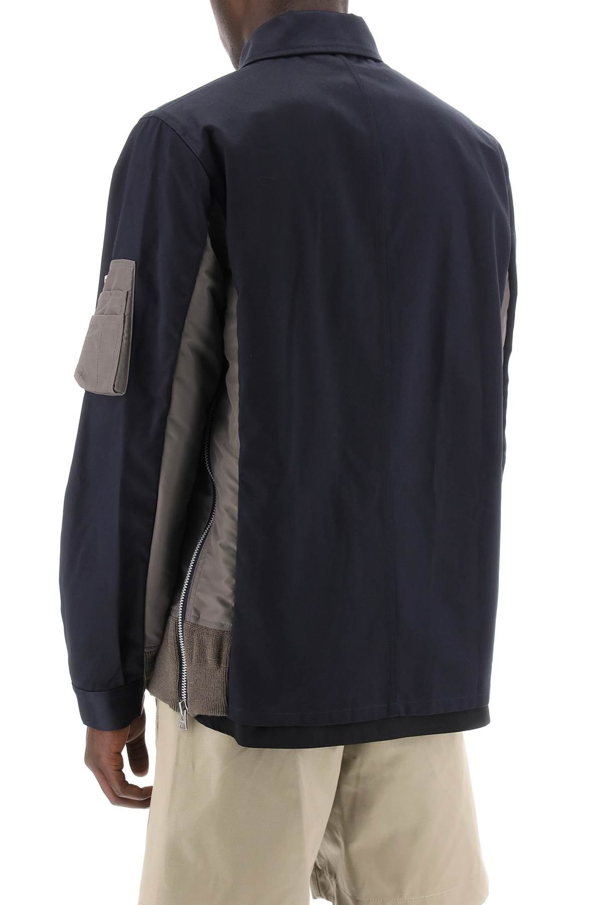 Sacai cotton and nylon blouson with side z