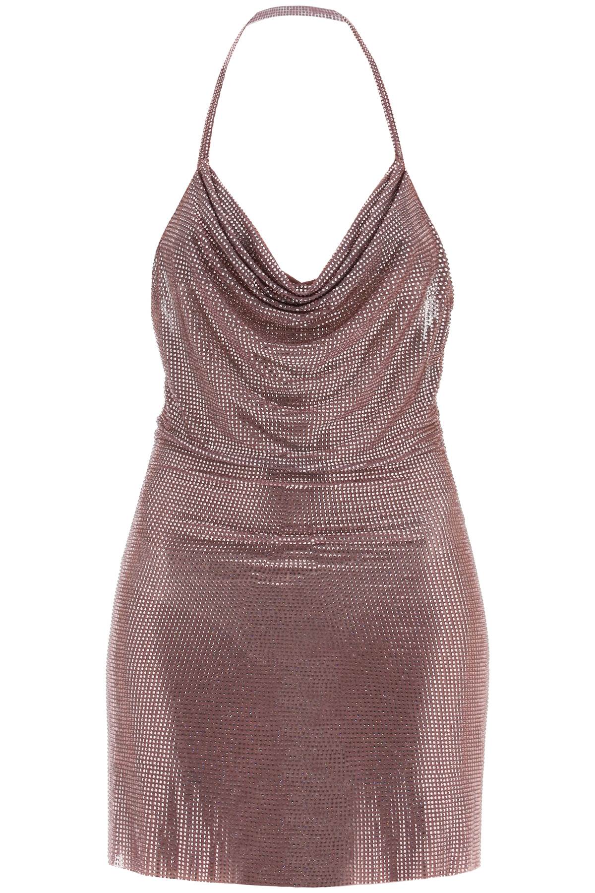 Giuseppe di morabito rhinestone mesh mini dress