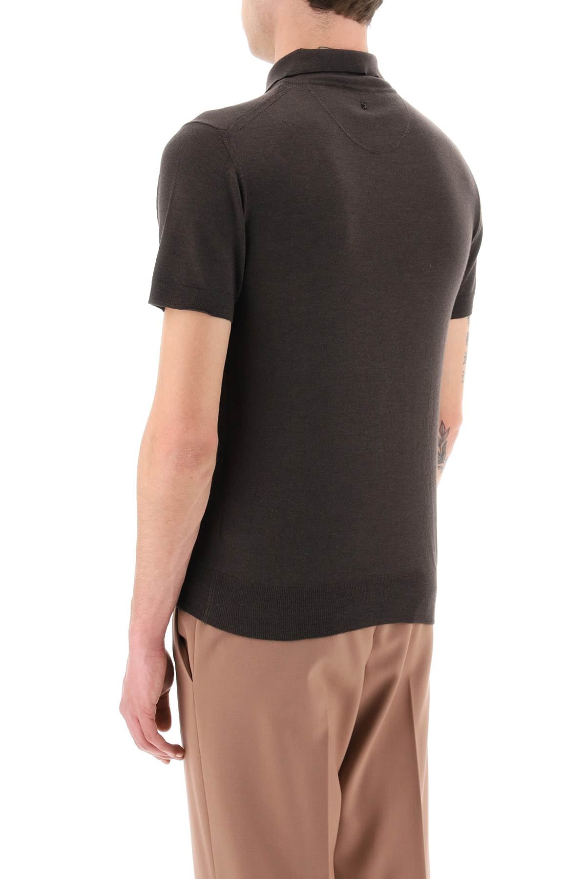 Valentino cashmere and silk knit polo shirt