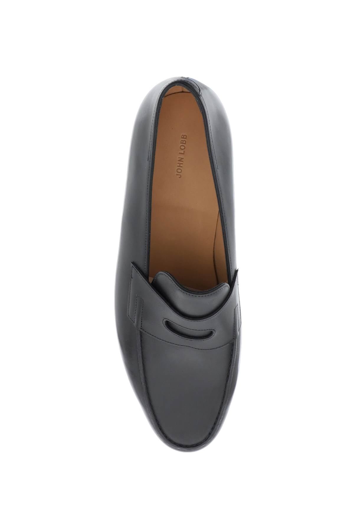 John lobb leather lopez loafers