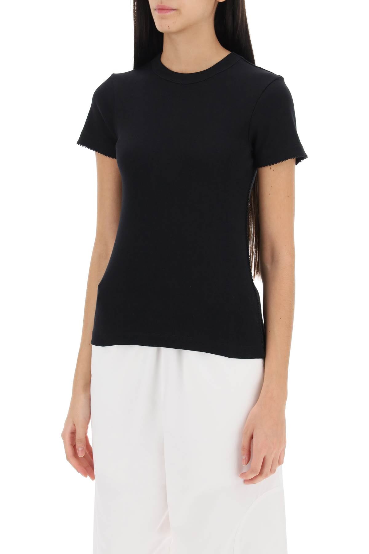 Saks potts uma t-shirt with picot details