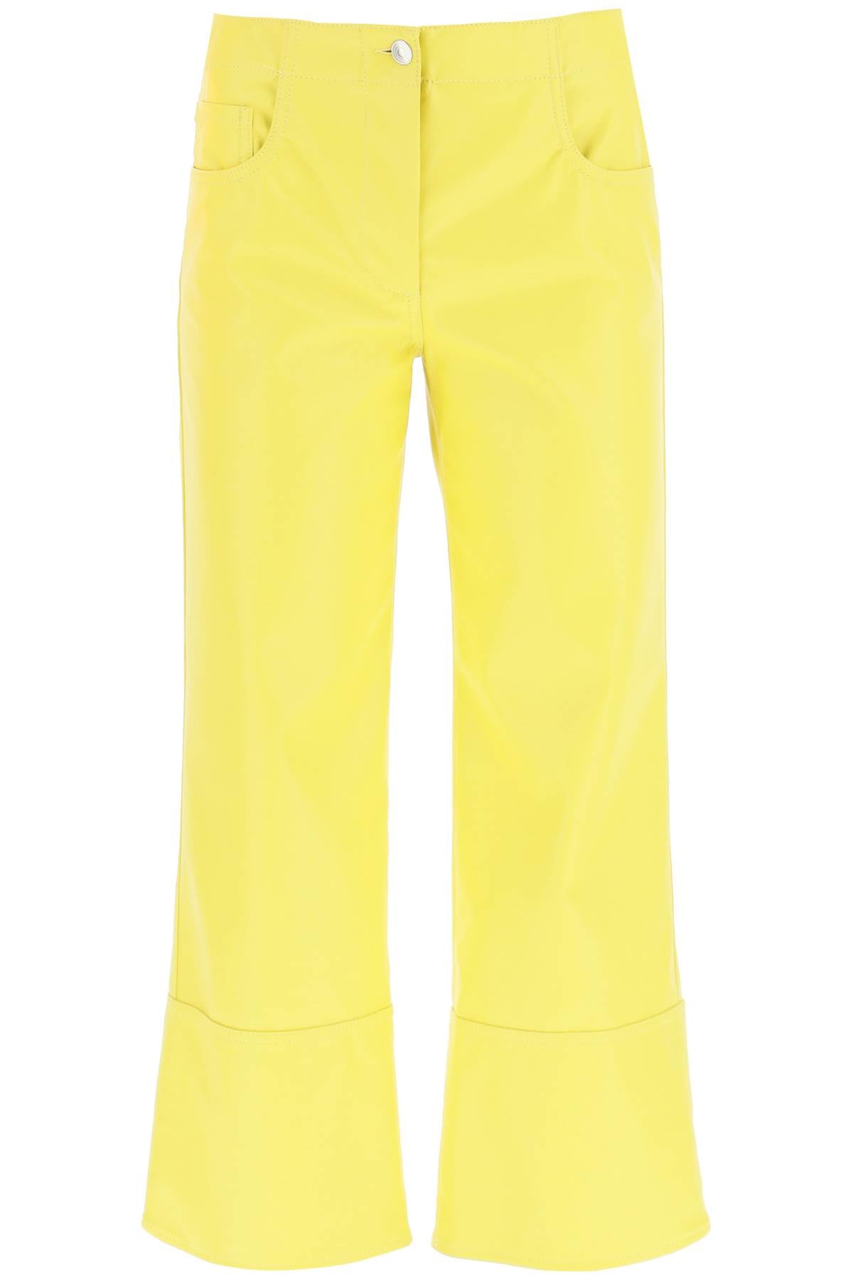 Msgm faux-nappa bootcut pants