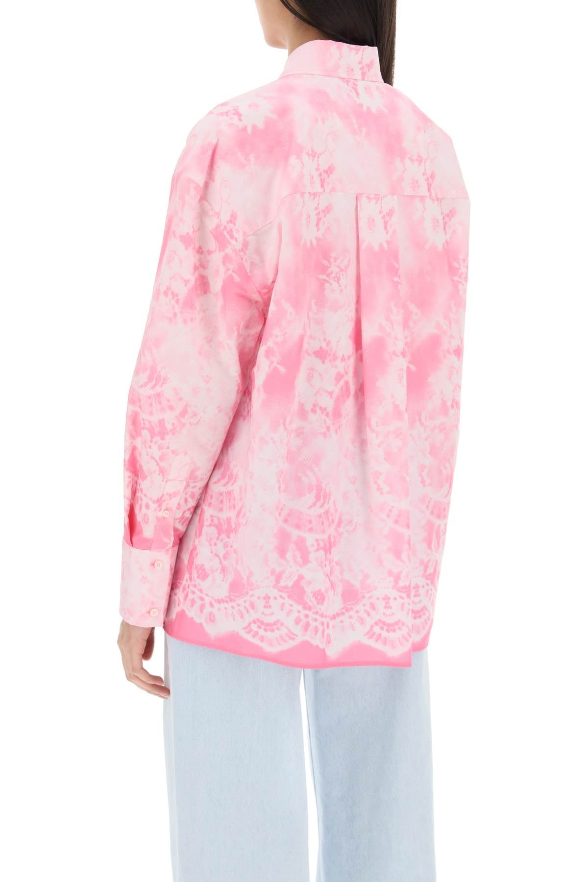 Msgm oversized shirt with all-over print