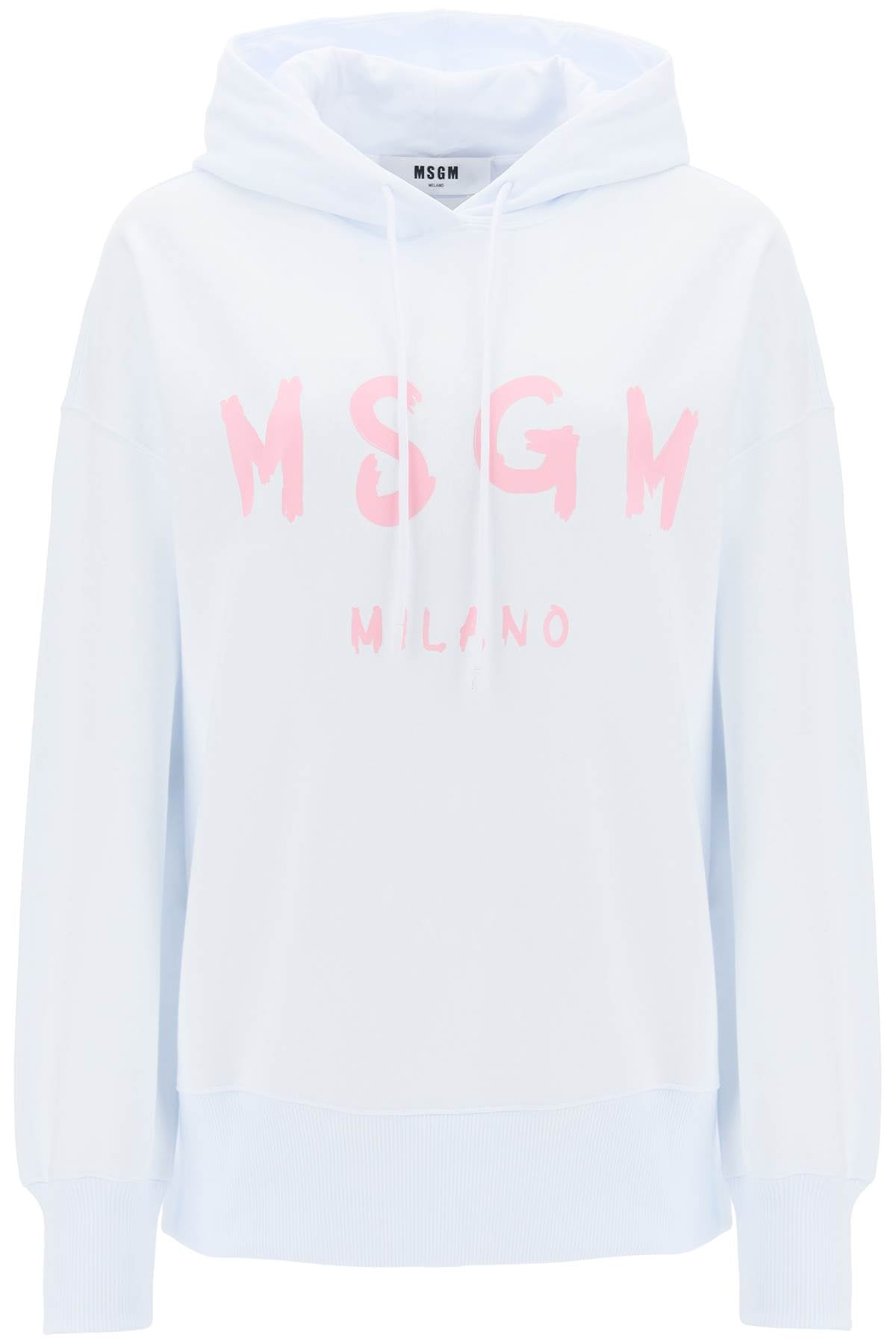 Msgm brushed logo hoodie