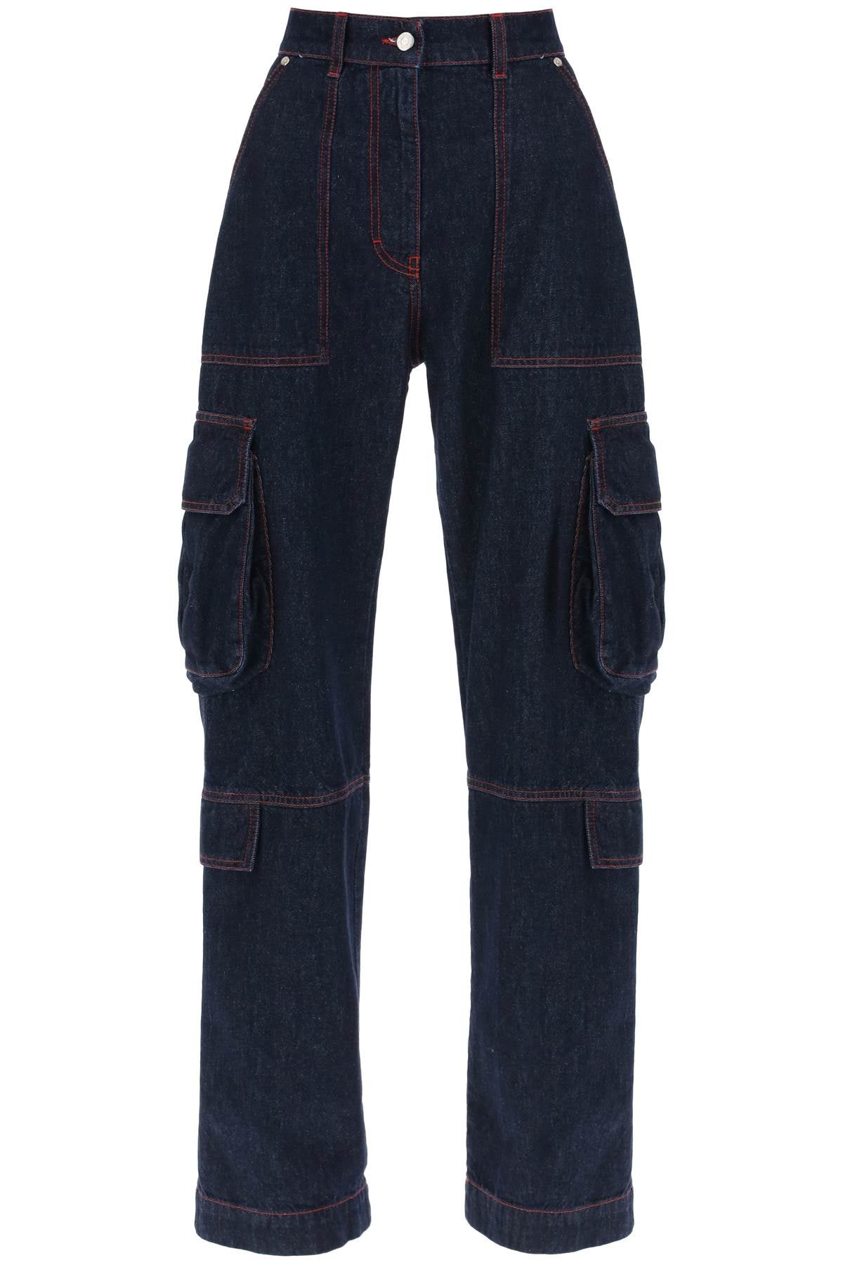 Msgm cargo jeans with flared cut